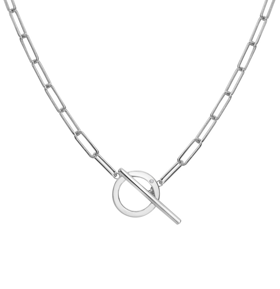 Hot Diamonds Minimalistický strieborný náhrdelník s diamantom Linked DN170