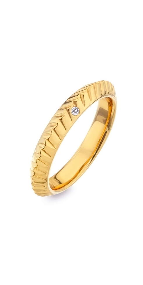 Hot Diamonds Moderní pozlacený prsten s diamantem Jac Jossa Hope DR228 55 mm