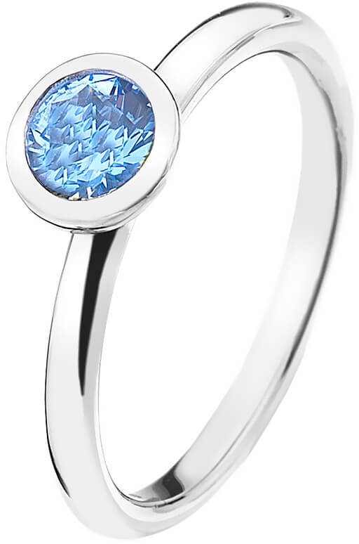 Hot Diamonds -  Stříbrný prsten Emozioni Scintilla Blue Peace ER022 54 mm