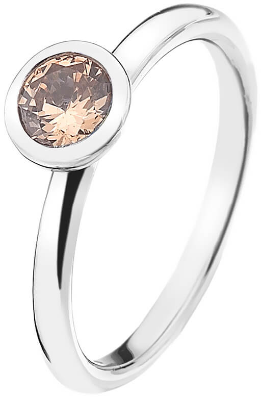 Hot Diamonds Stříbrný prsten Emozioni Scintilla Champagne Loyalty ER016 51 mm