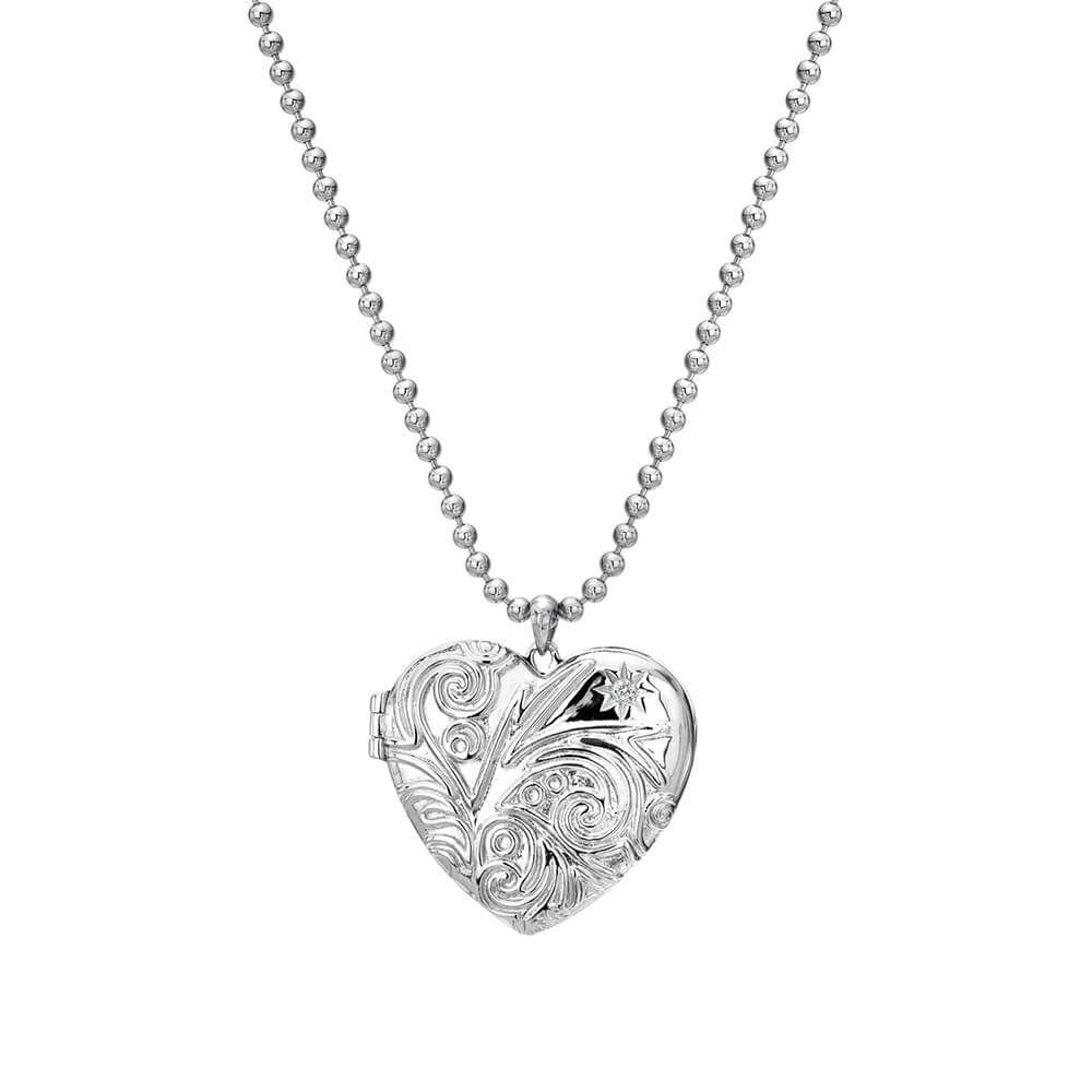 Hot Diamonds Strieborný srdiečkový náhrdelník s diamantom Memories Heart Locket DP772