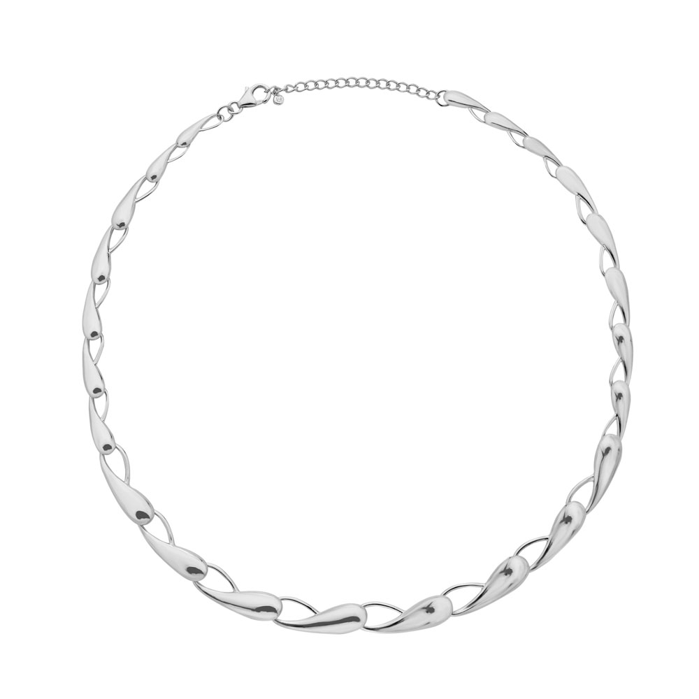Hot Diamonds Výrazný stříbrný náhrdelník Tide DN194