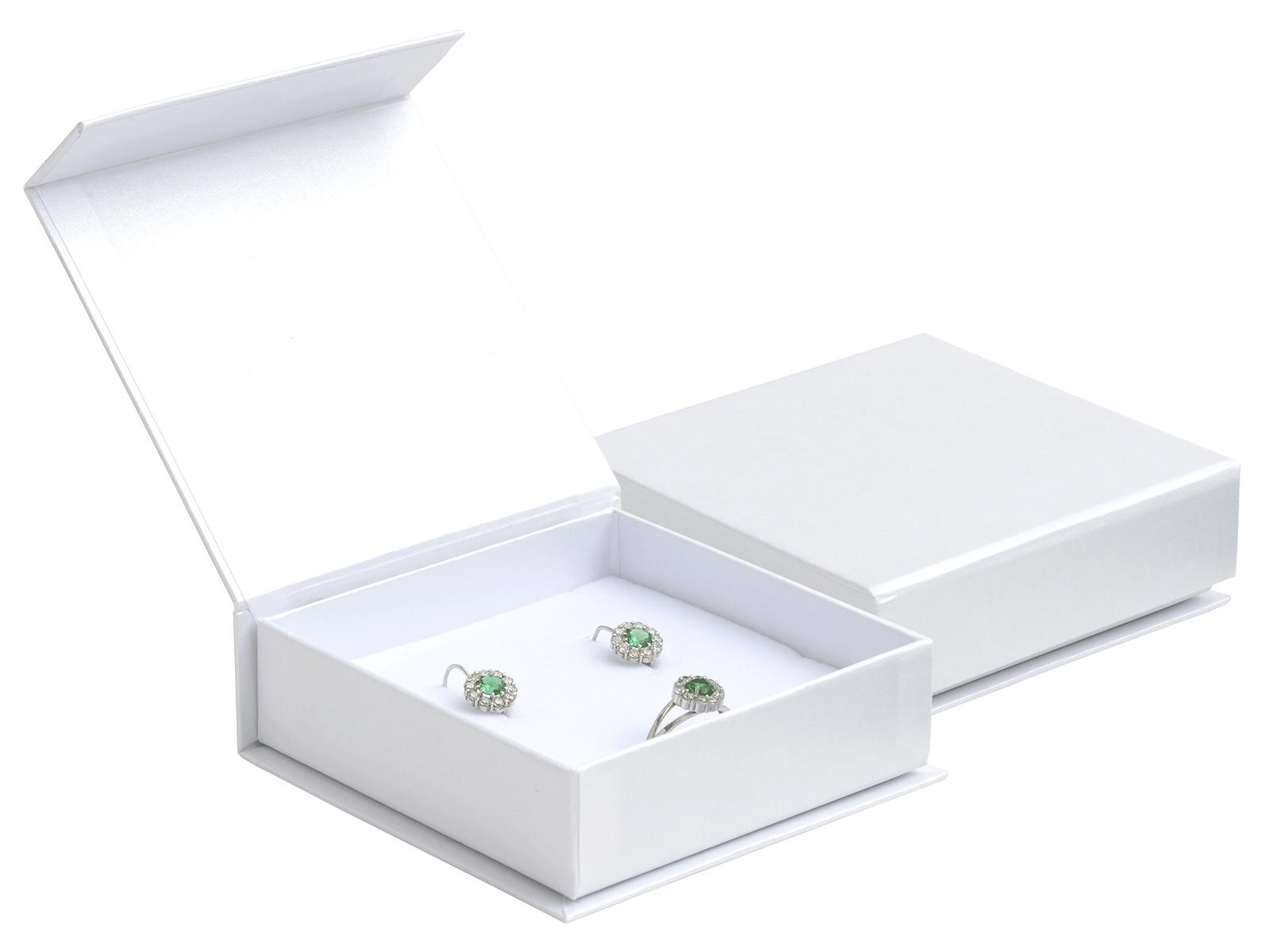 JK Box -  Bílá dárková krabička na soupravu šperků VG-5/AW