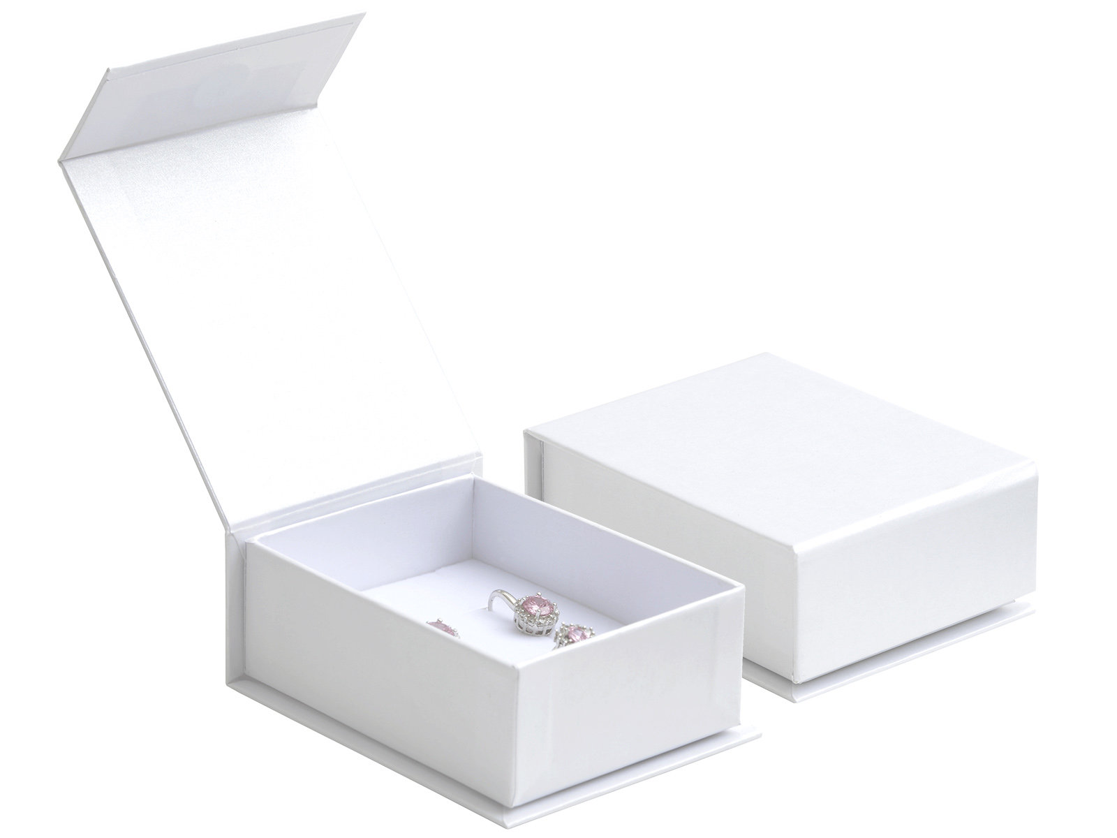 JK Box -  Bílá dárková krabička na soupravu šperků VG-6/AW