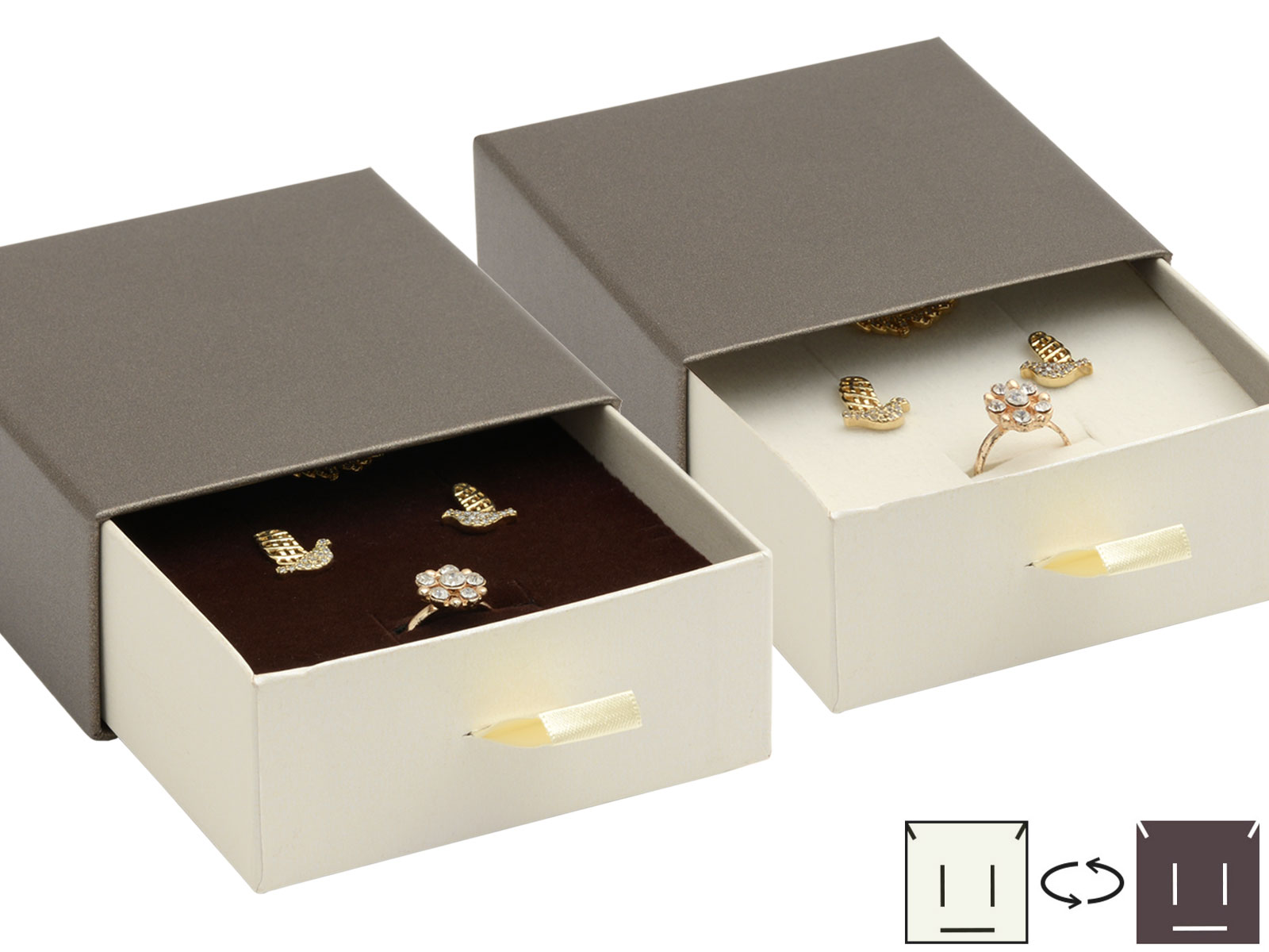 JK Box Moderní dárková krabička na soupravu šperků DE-5/A21/A20