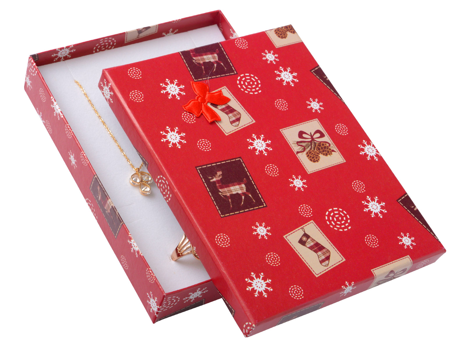 JK Box Vianočná darčeková papierová krabička XK-10 / A7