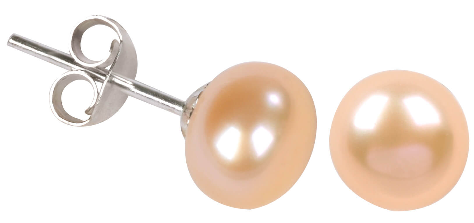 JwL Luxury Pearls -  Náušnice z pravých lososových perel JL0027
