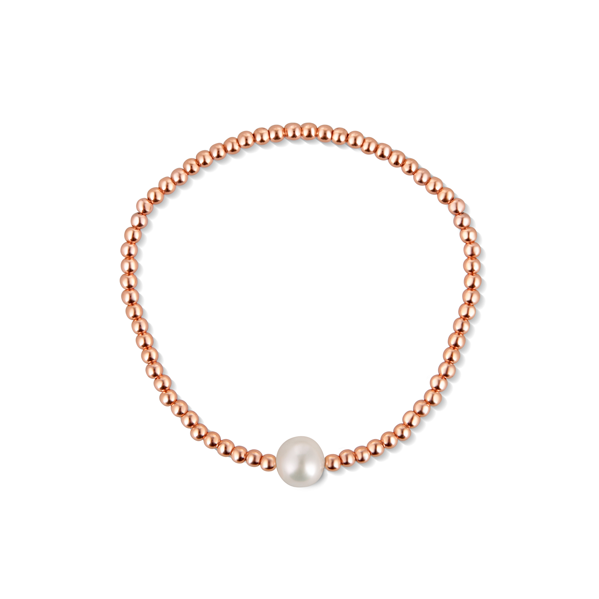 JwL Luxury Pearls -  Bronzový korálkový náramek s pravou sladkovodní perlou JL0715
