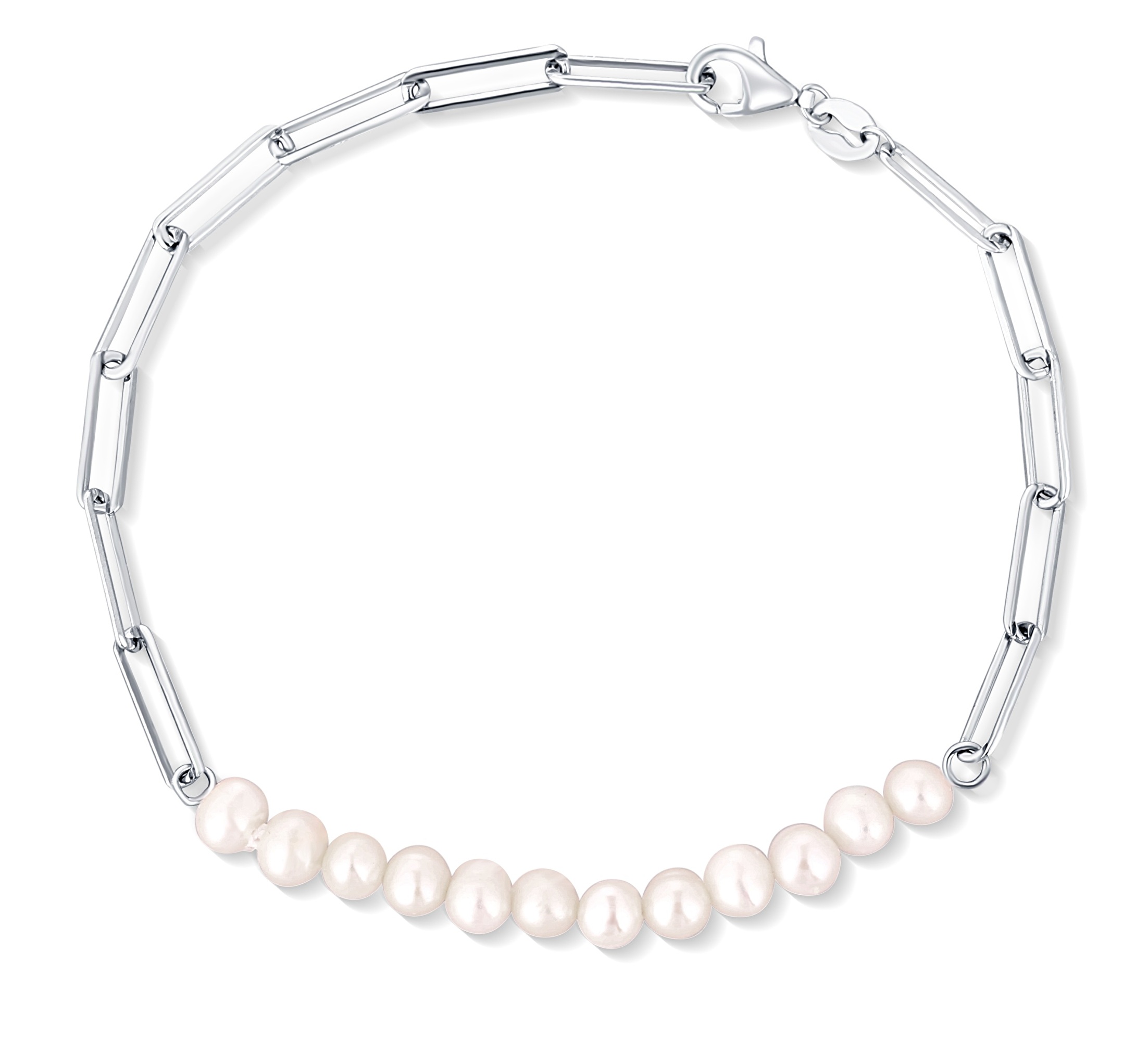 JwL Luxury Pearls -  Fashion stříbrný náramek s perlami JL0757