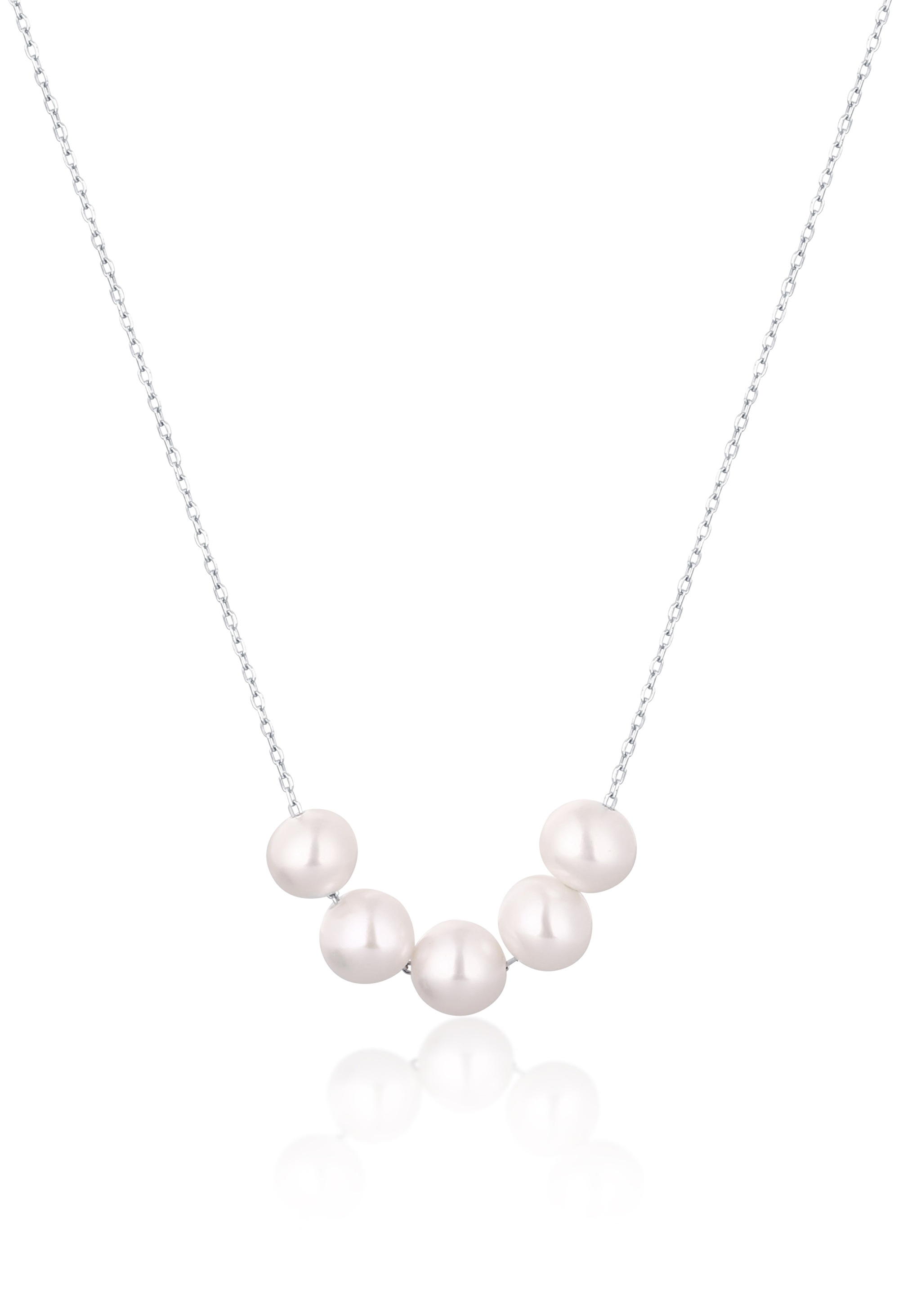 JwL Luxury Pearls Jemný strieborný náhrdelník s pravými riečnymi perlami JL0782