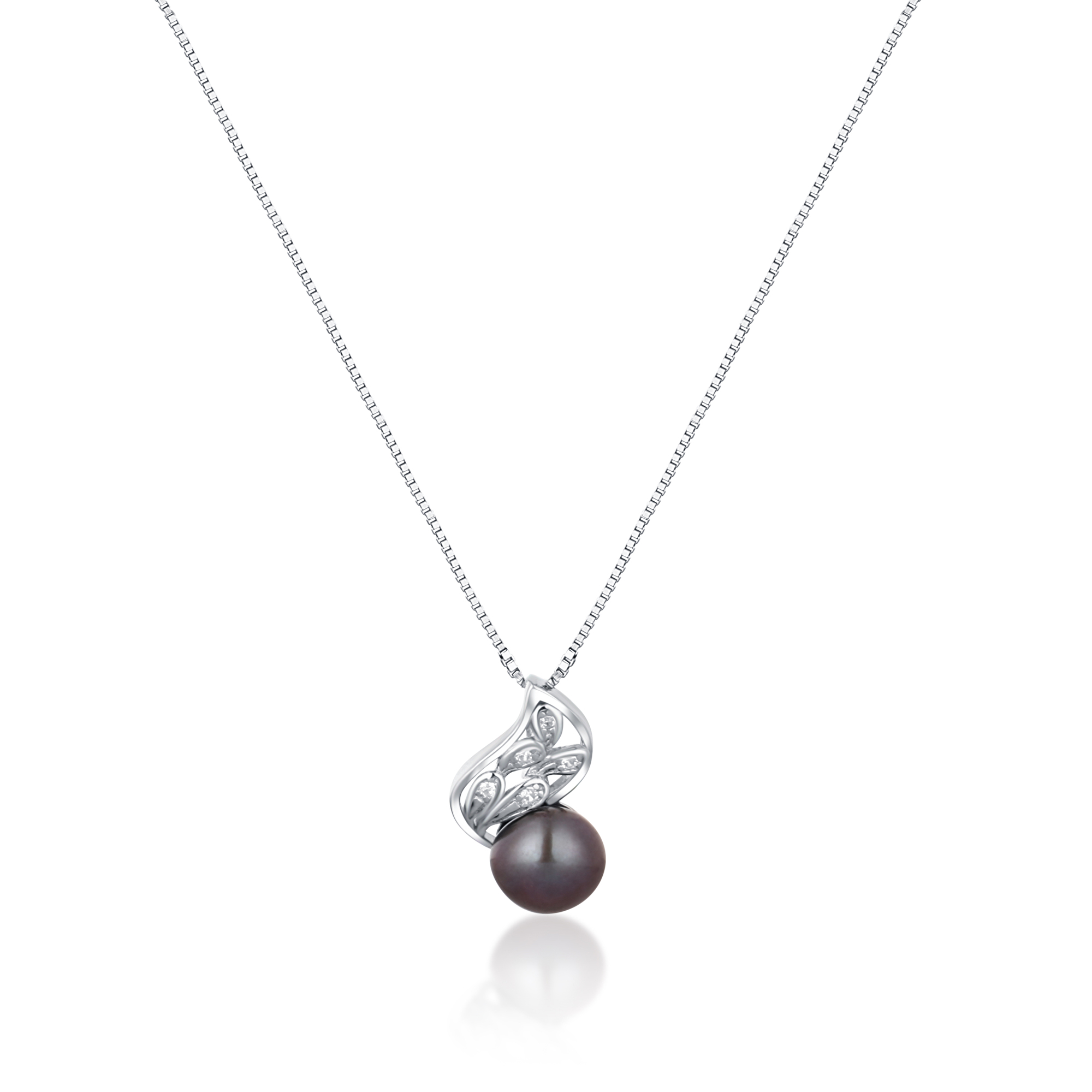 JwL Luxury Pearls Nežný náhrdelník s pravou perlou a zirkónmi JL0750 (retiazka, prívesok)