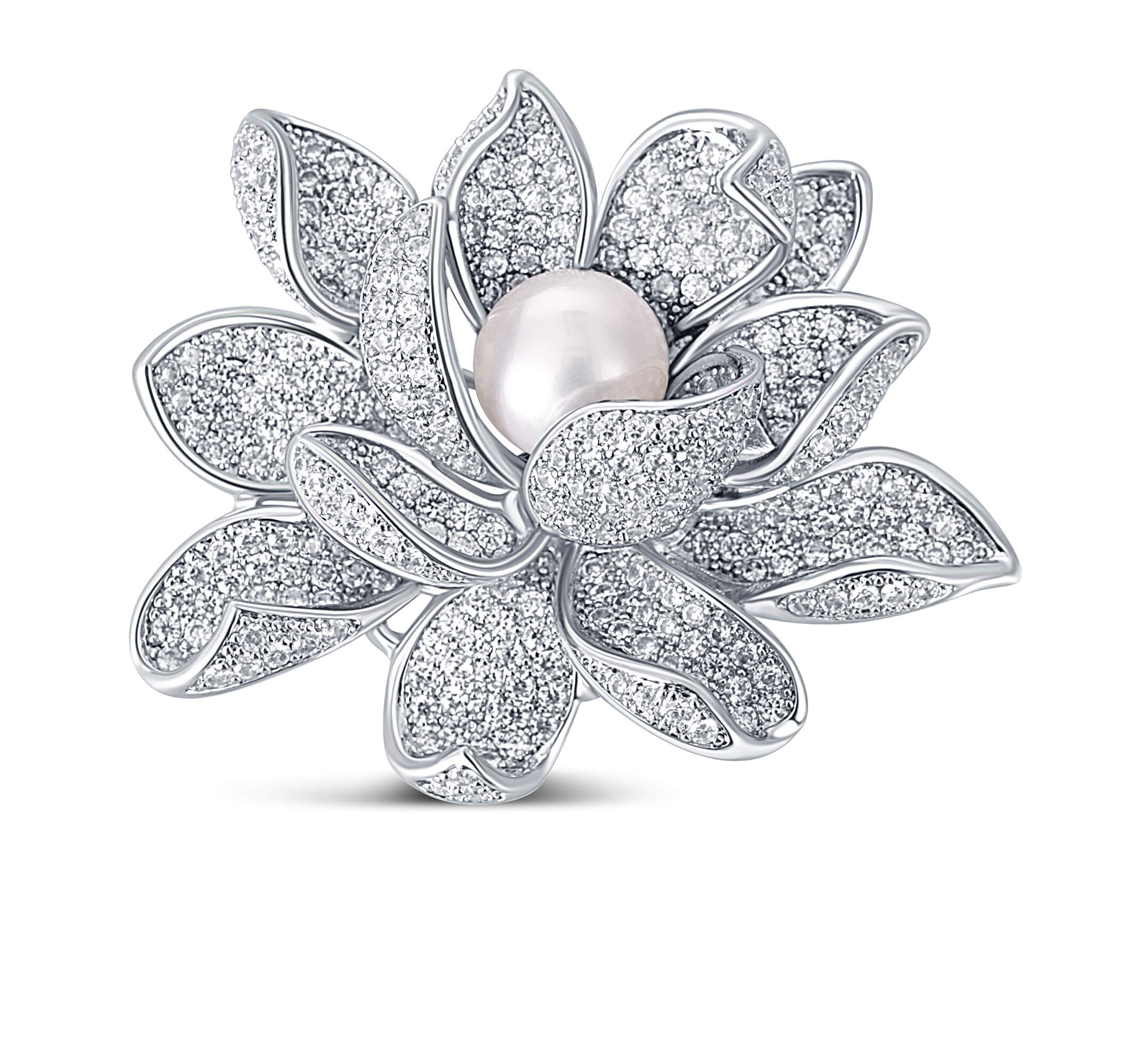 JwL Luxury Pearls Prekrásna brošňa s perlou 2v1 Lotosový kvet JL0697