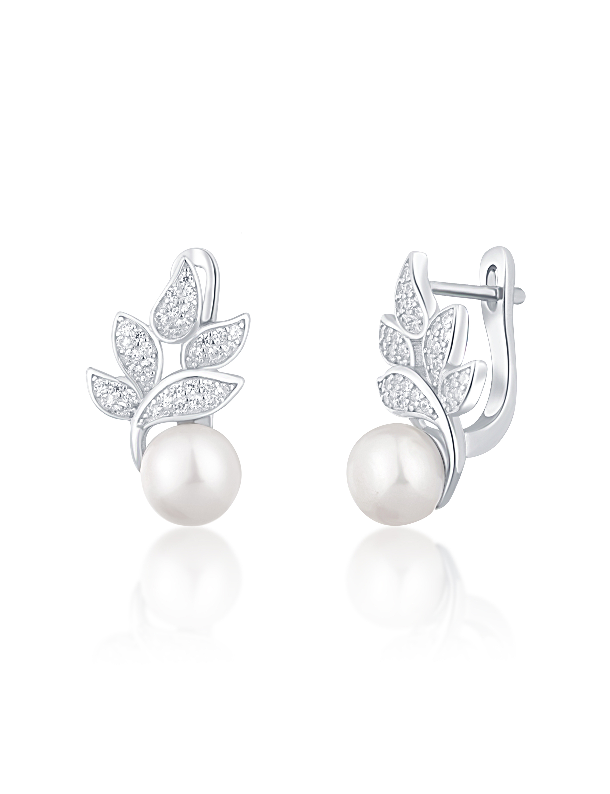 JwL Luxury Pearls Překrásné stříbrné náušnice s pravými perlami a zirkony JL0719