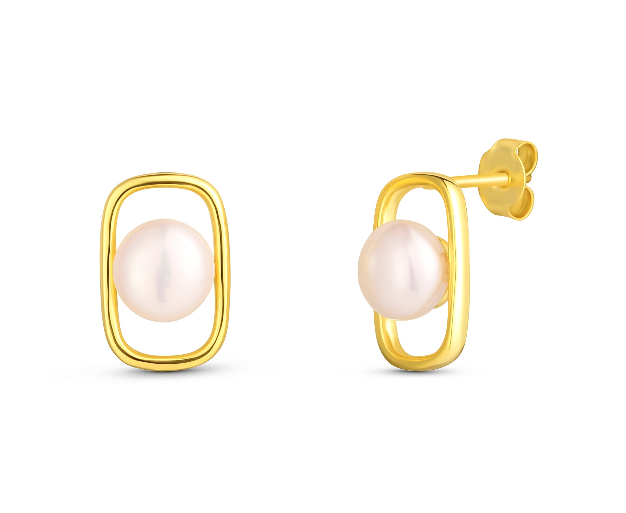 JwL Luxury Pearls -  Jemné pozlacené náušnice s pravou perlou JL0828