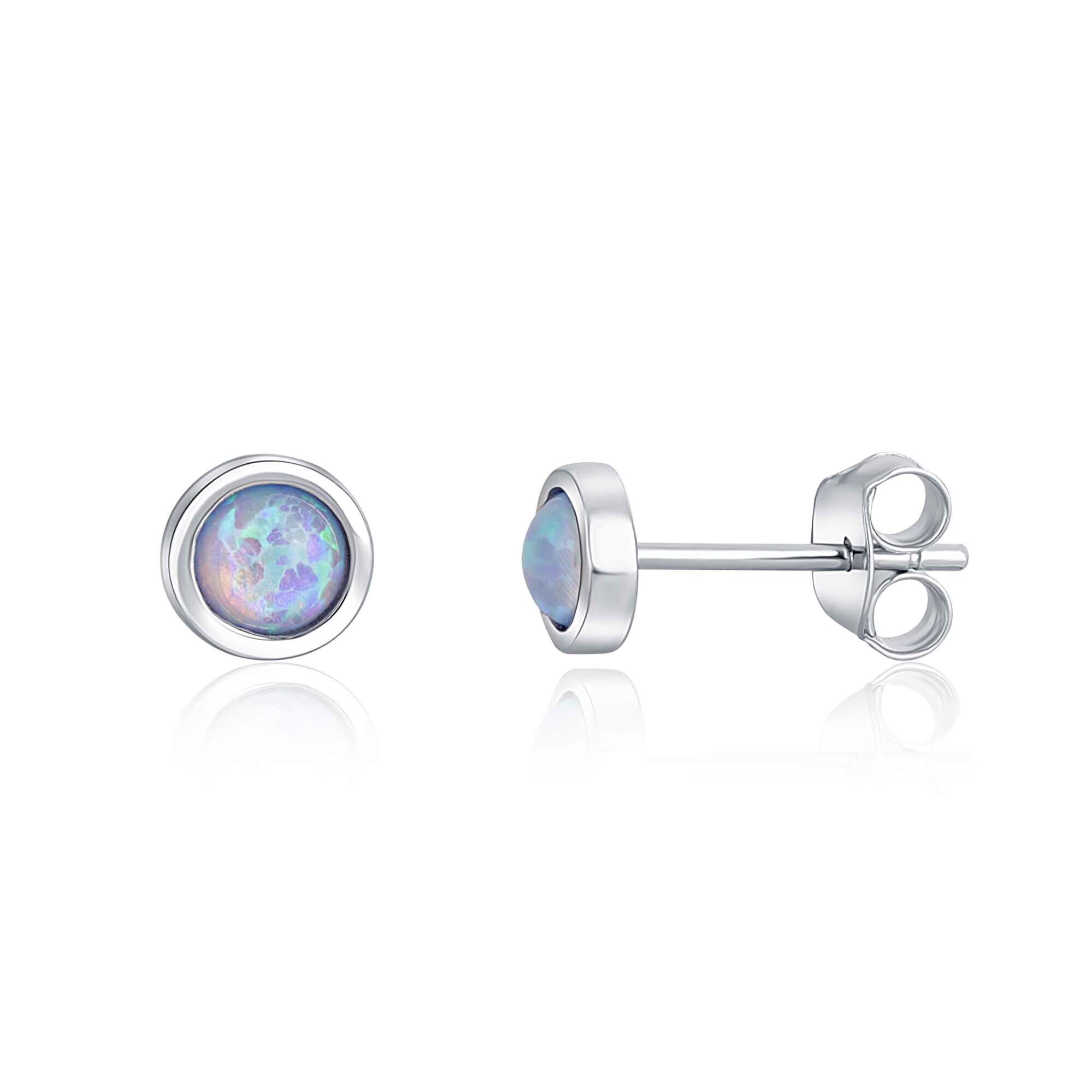 JwL Luxury Pearls -  Stříbrné náušnice se syntetickým opálem JL0616