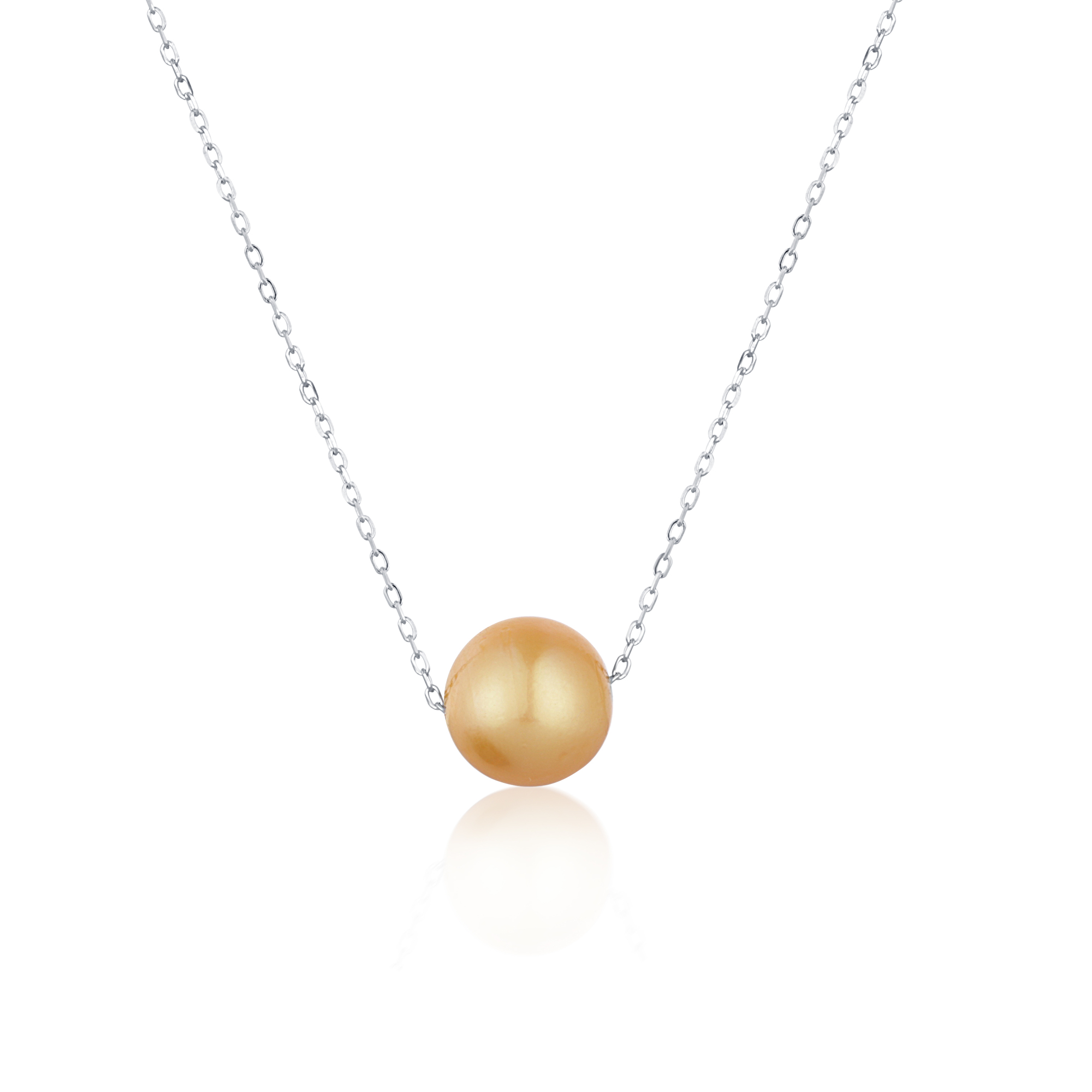 JwL Luxury Pearls Strieborný náhrdelník so zlatou perlou z južného Pacifiku JL0727