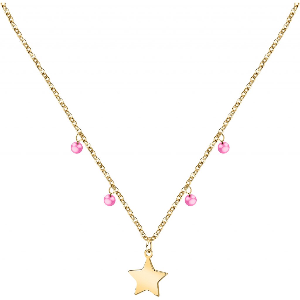 La Petite Story -  Módní pozlacený náhrdelník s přívěsky Friendship LPS10ARR06