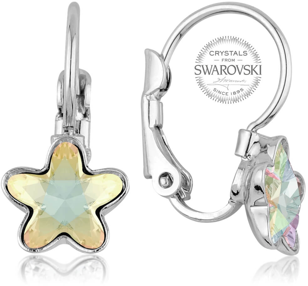 Levien -  Dívčí náušnice s duhovým krystalem STARBLOOM