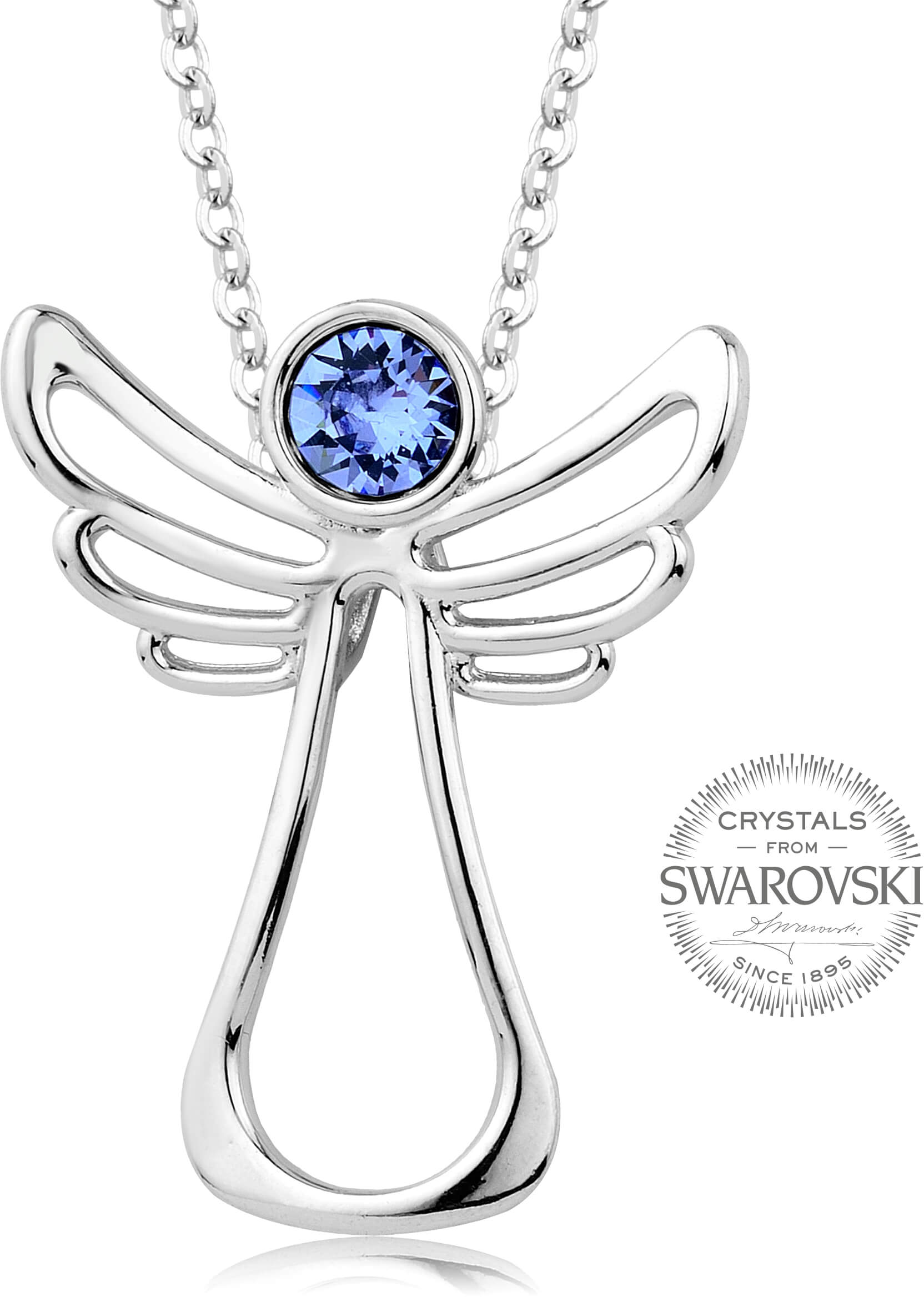 Levien Náhrdelník s modrým krystalem Guardian Angel