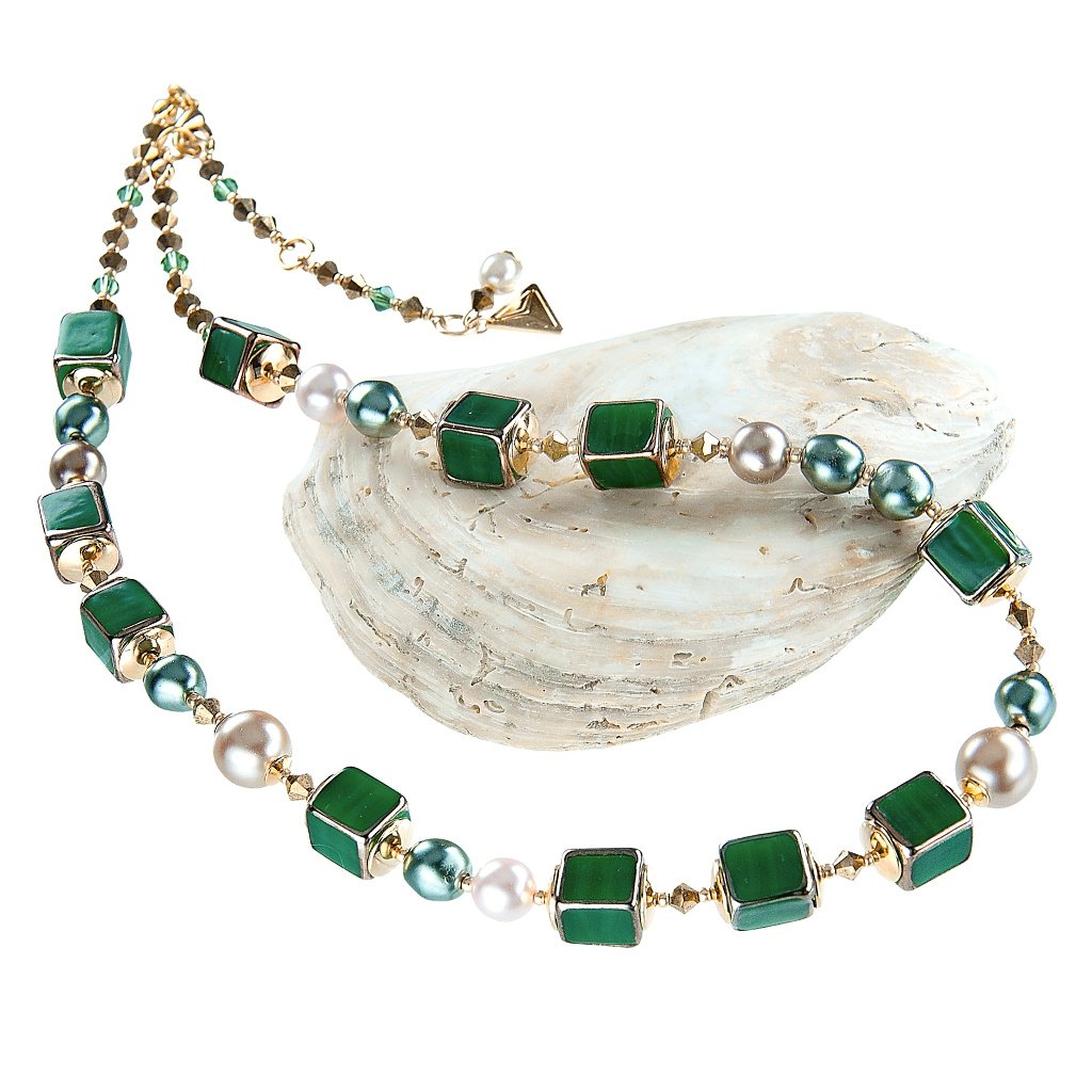 Lampglas Honosný náhrdelník Lake Fairy z perál Lampglas NCU30