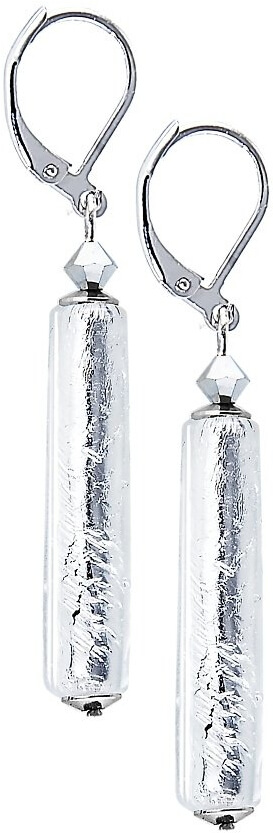 Lampglas Křišťálové náušnice Ice Queen s ryzím stříbrem v perle Lampglas EPR3