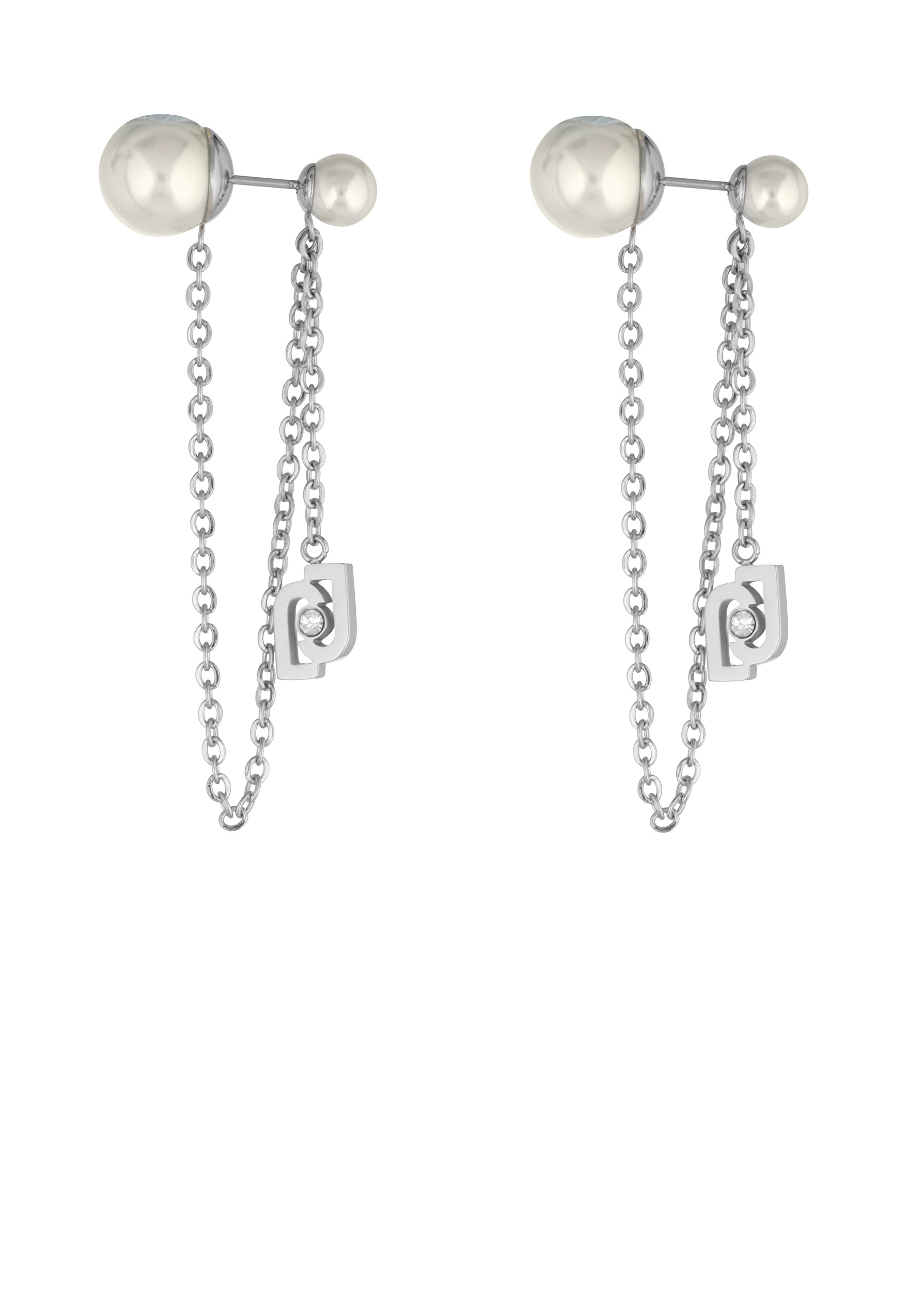 Liu Jo Elegantné oceľové náušnice s perličkami Icona LJ1667