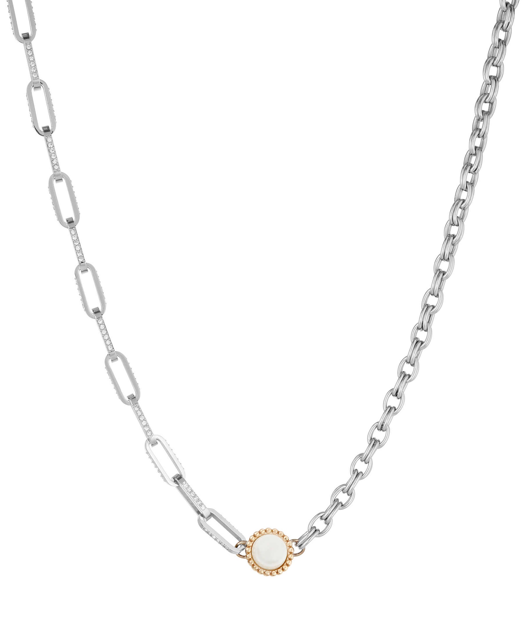 Liu Jo Nápaditý oceľový náhrdelník Brilliant LJ1754