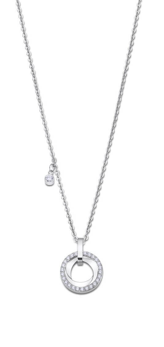 Lotus Style -  Elegantní ocelový náhrdelník se zirkony Woman Basic LS2176-1/1