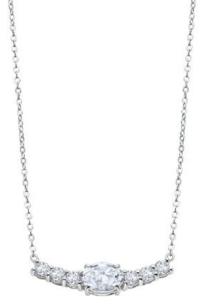 Lotus Silver -  Dechberoucí stříbrný náhrdelník s čirými krystaly Swarovski LP2011-1/1