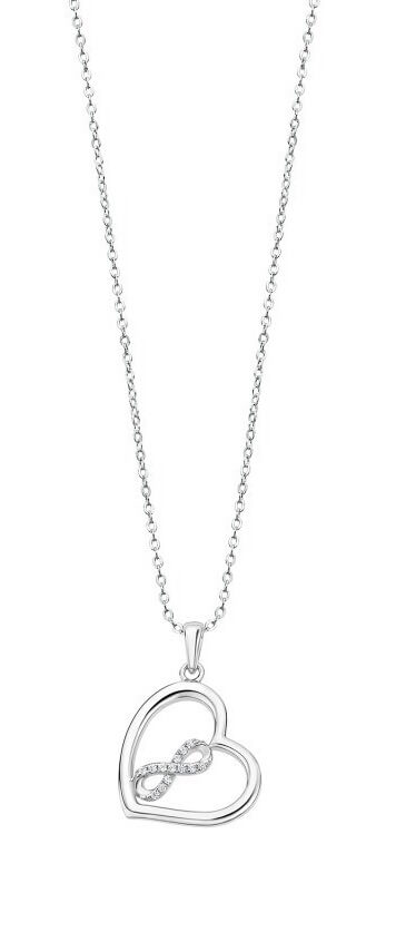 Lotus Silver Nežný strieborný náhrdelník so srdiečkom LP3309-1 / 1
