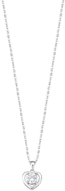 Lotus Silver Romantický strieborný náhrdelník so srdiečkom LP3092-1 / 1 (retiazka, prívesok)