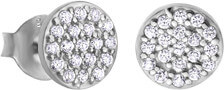 Lotus Silver -  Třpytivé stříbrné náušnice s čirými zirkony LP1258-4/1