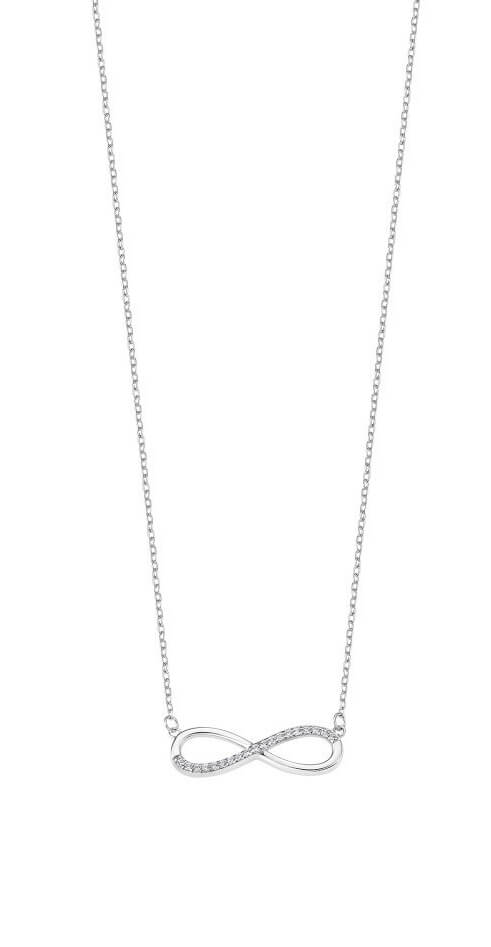 Lotus Silver Trblietavý strieborný náhrdelník s čírymi zirkónmi Nekonečno LP1872-1 / 1