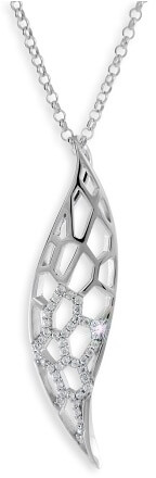 Modesi Elegantný náhrdelník zo striebra M41056 (retiazka, prívesok)