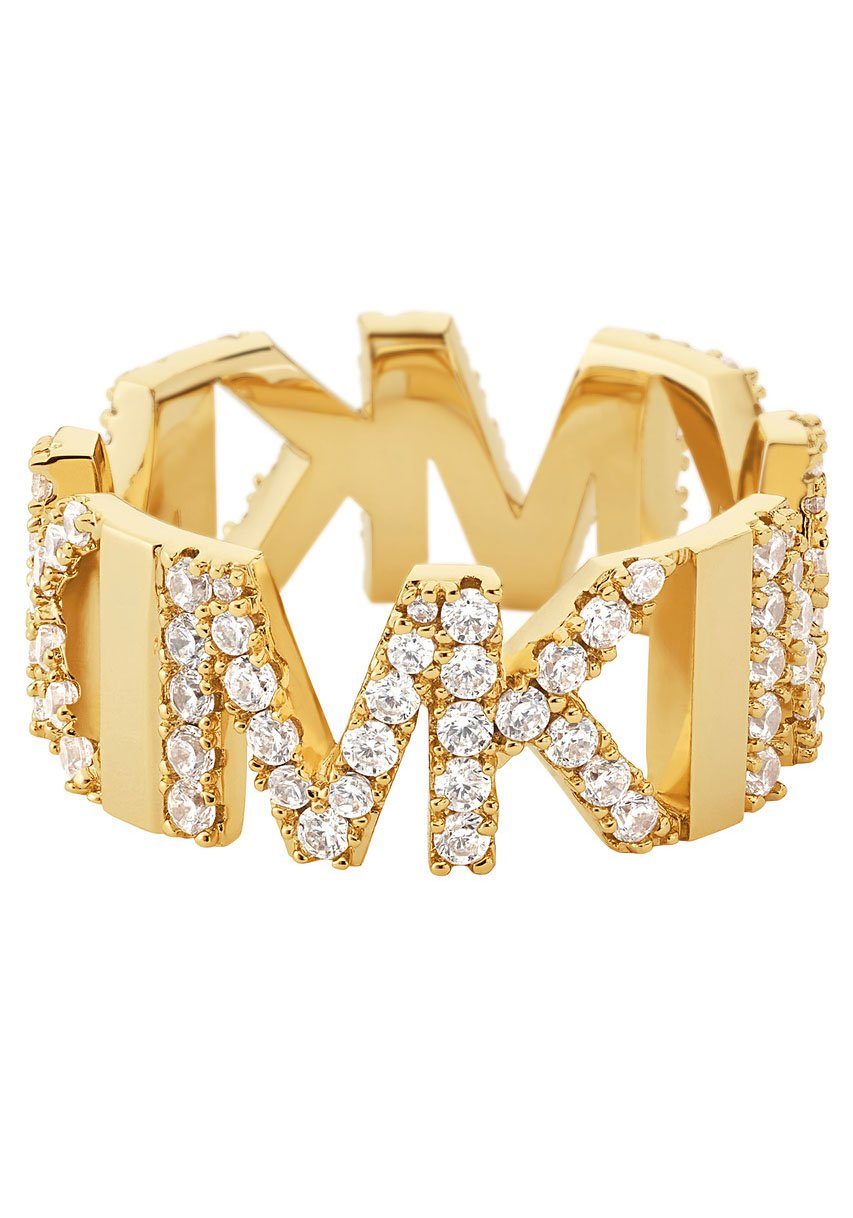 Michael Kors -  Luxusní pozlacený prsten se zirkony MKJ7961710 49 mm