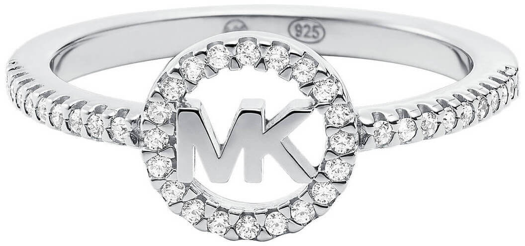 Michael Kors -  Luxusní stříbrný prsten se zirkony MKC1250AN040 49 mm