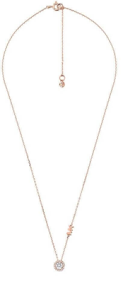 Michael Kors -  Něžný bronzový náhrdelník se zirkony MKC1208AN791