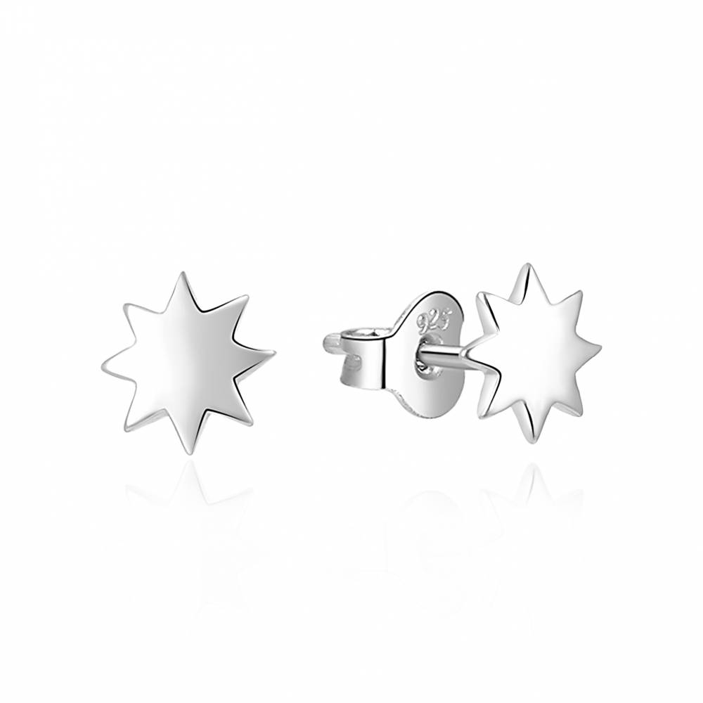 MOISS -  Minimalistické stříbrné náušnice Hvězdy E0002491