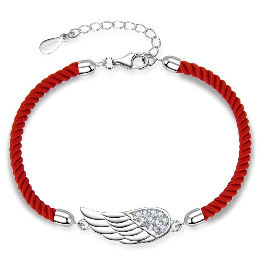 MOISS Pôvabný textilný náramok Anjelské krídlo B0000267
