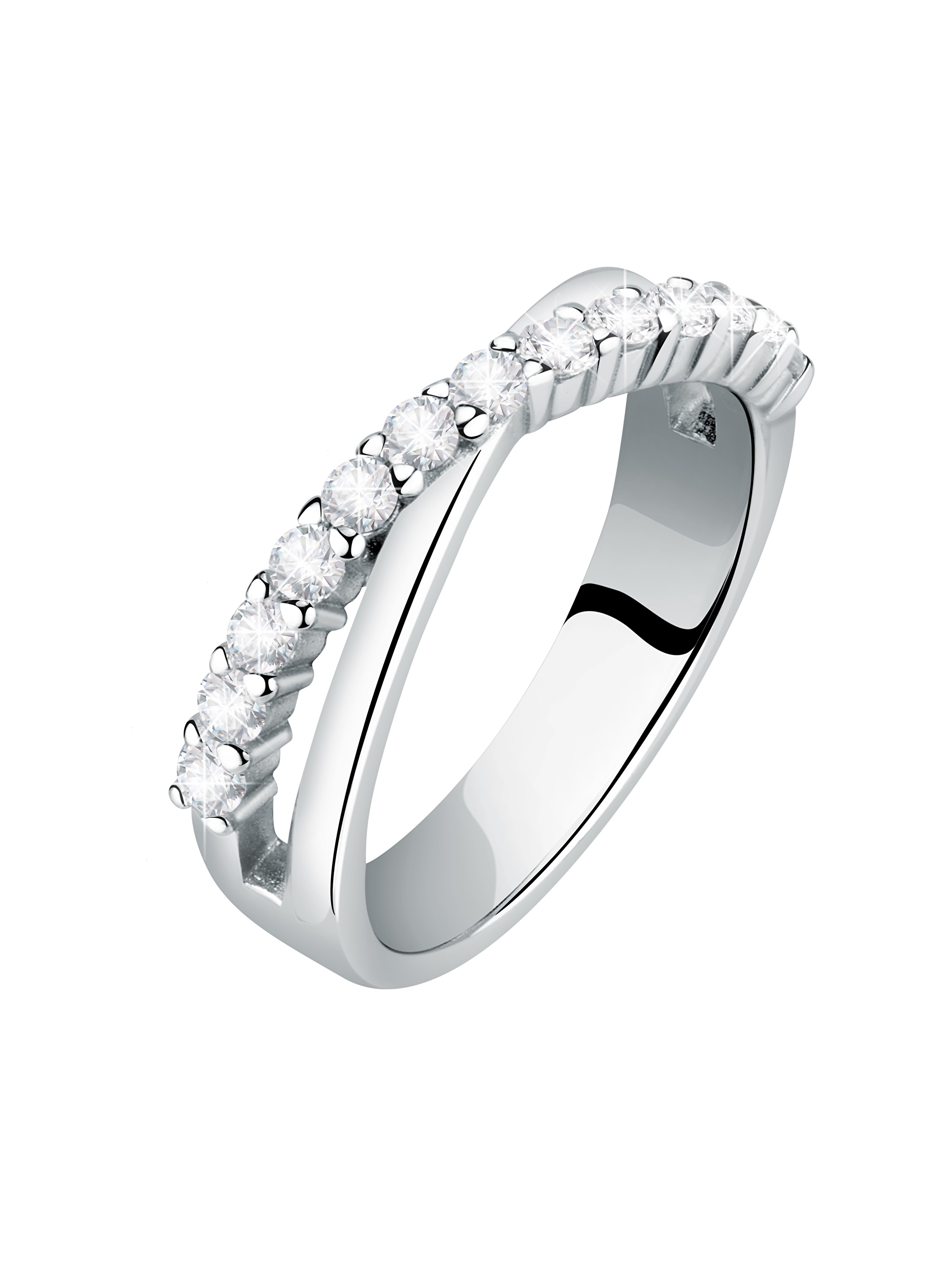 Morellato Elegantný strieborný prsteň so zirkónmi scintilla SAQF151 54 mm
