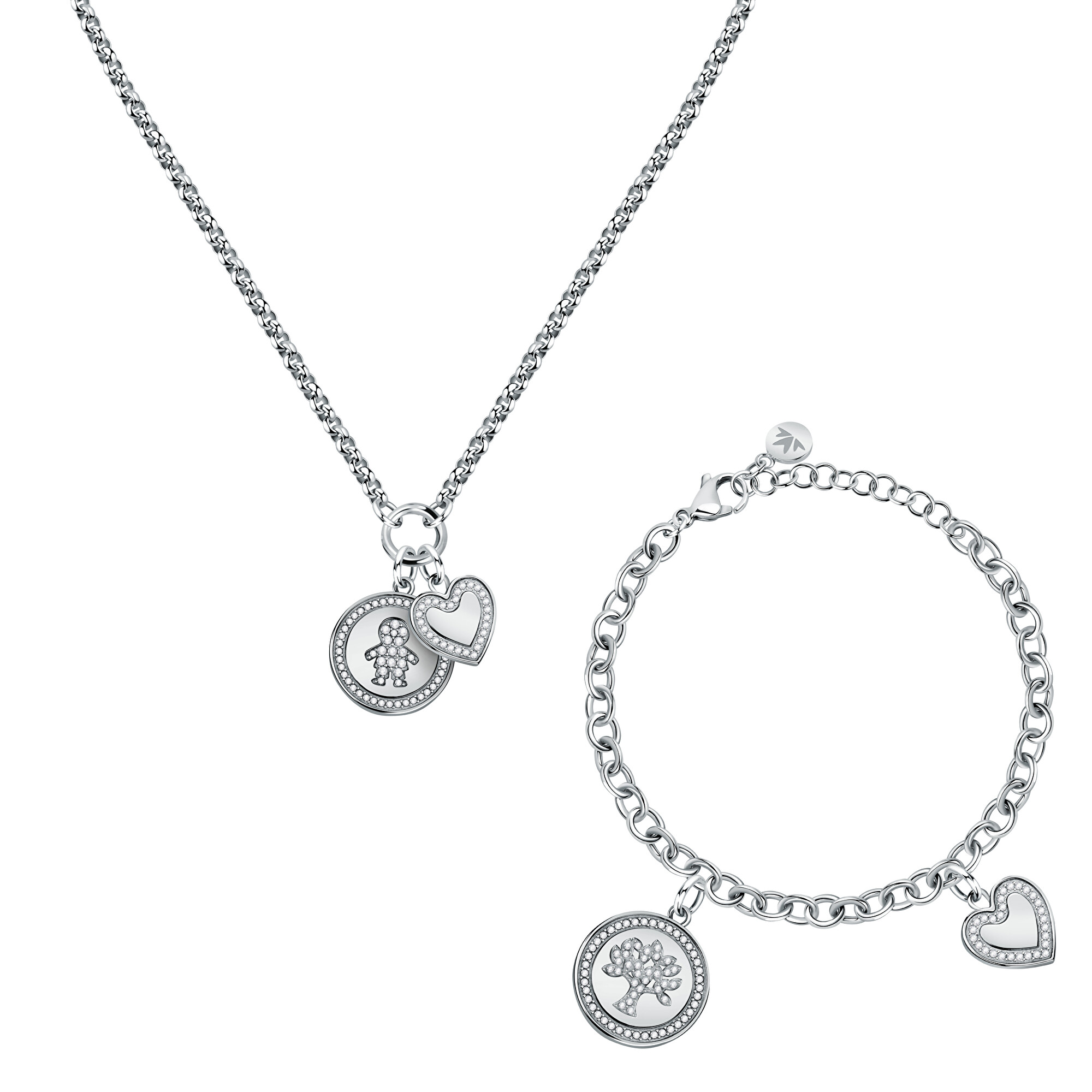 Morellato Exkluzivní ocelová sada šperků Love S0R30 (náhrdelník + náramek)