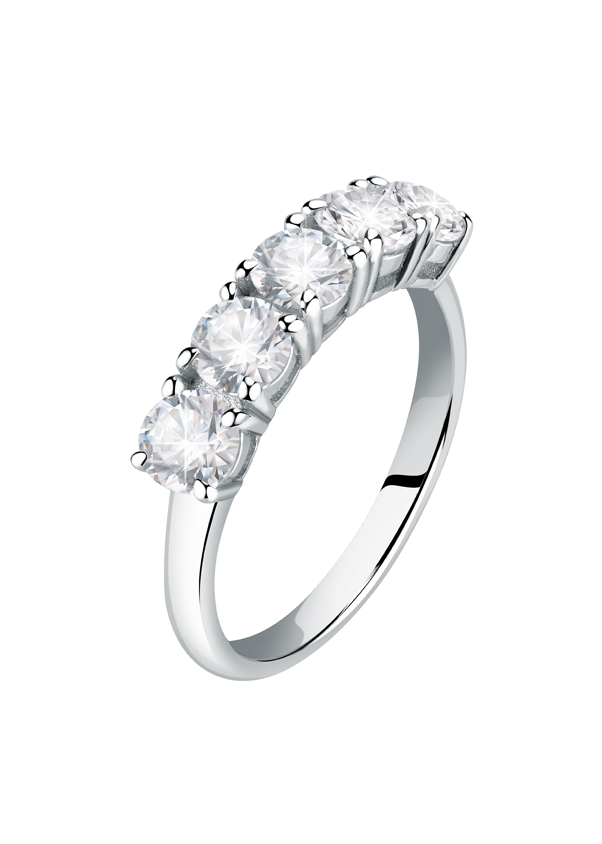 Morellato -  Moderní stříbrný prsten s čirými zirkony Scintille SAQF141 54 mm