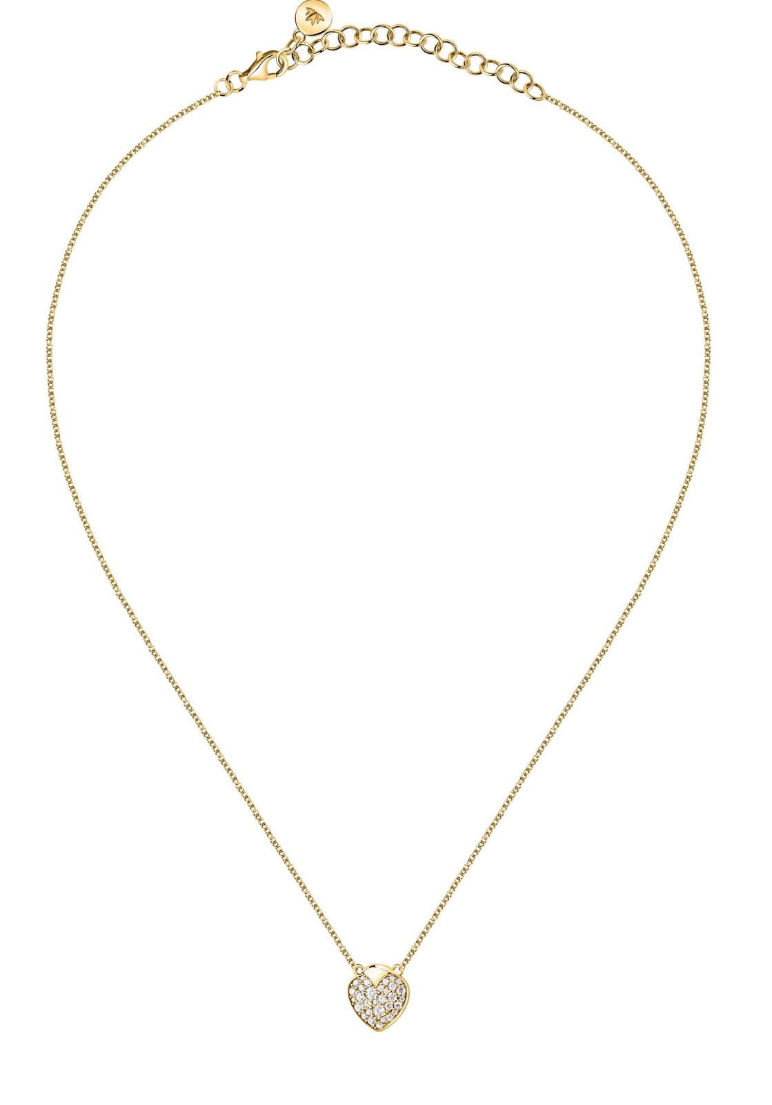 Morellato Nežný pozlátený náhrdelník Srdiečko s kryštálmi Istanti SAVZ13