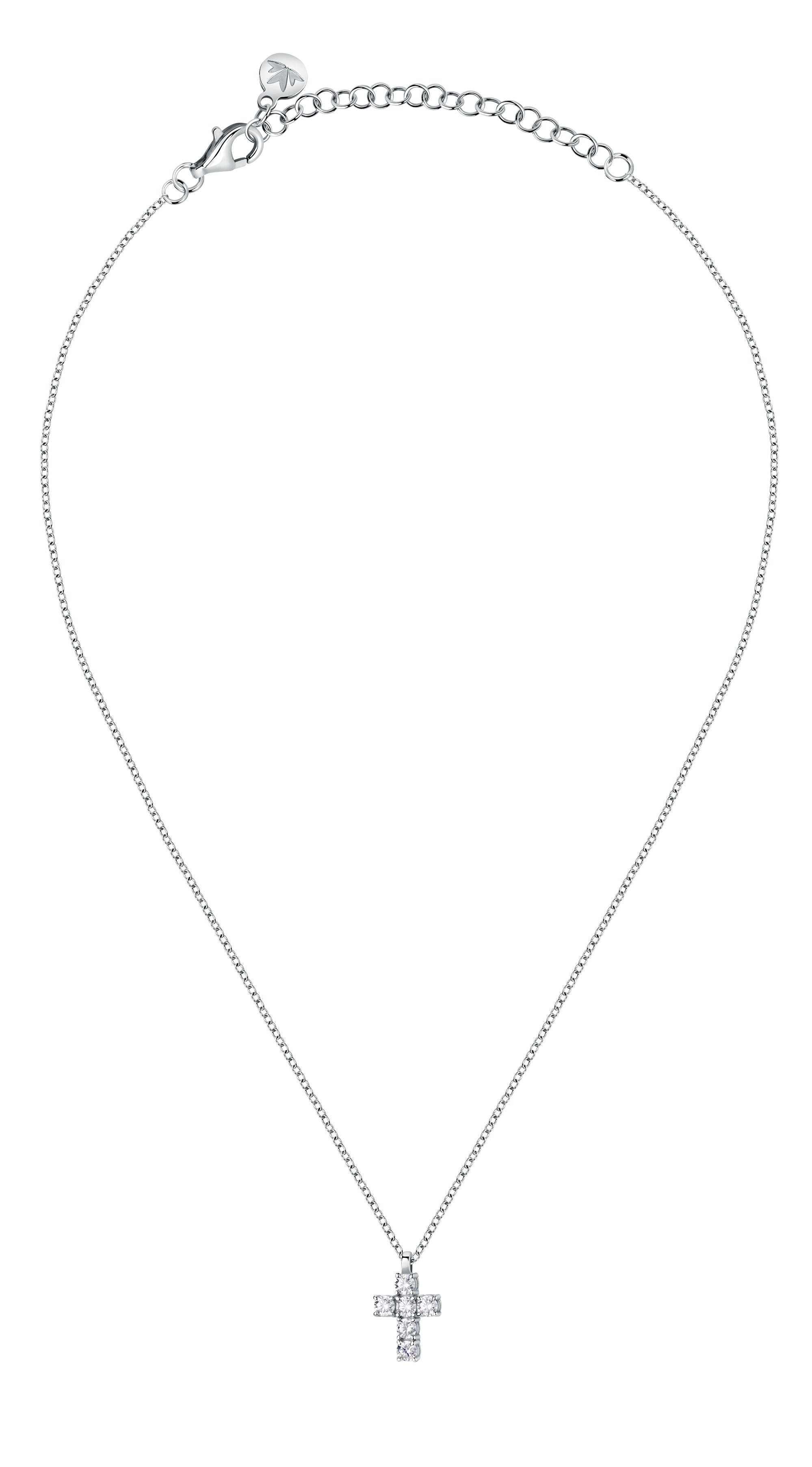 Morellato Pôvabný strieborný náhrdelník s krížikom Small Cross Tesori SAIW118