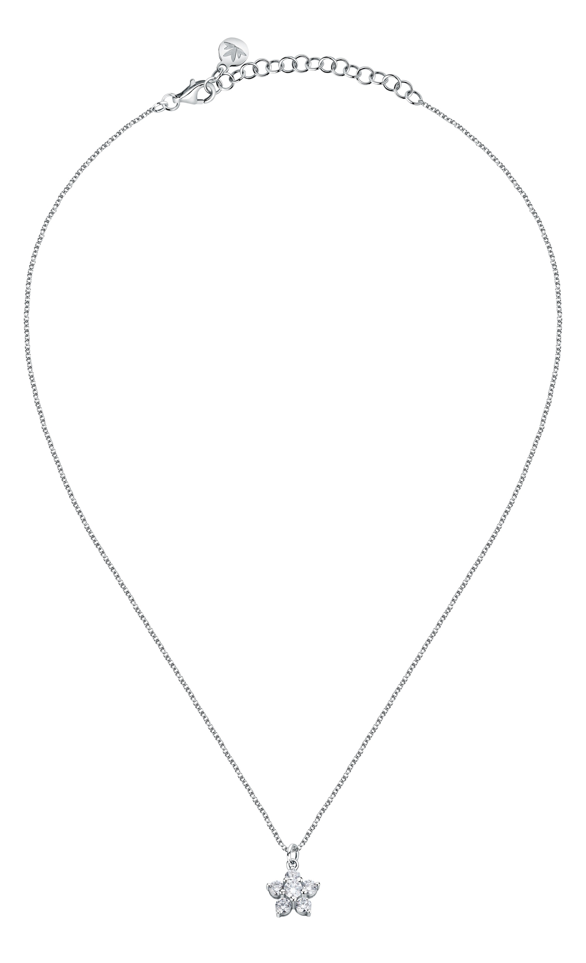 Morellato -  Půvabný stříbrný náhrdelník s kytičkou Tesori SAIW125