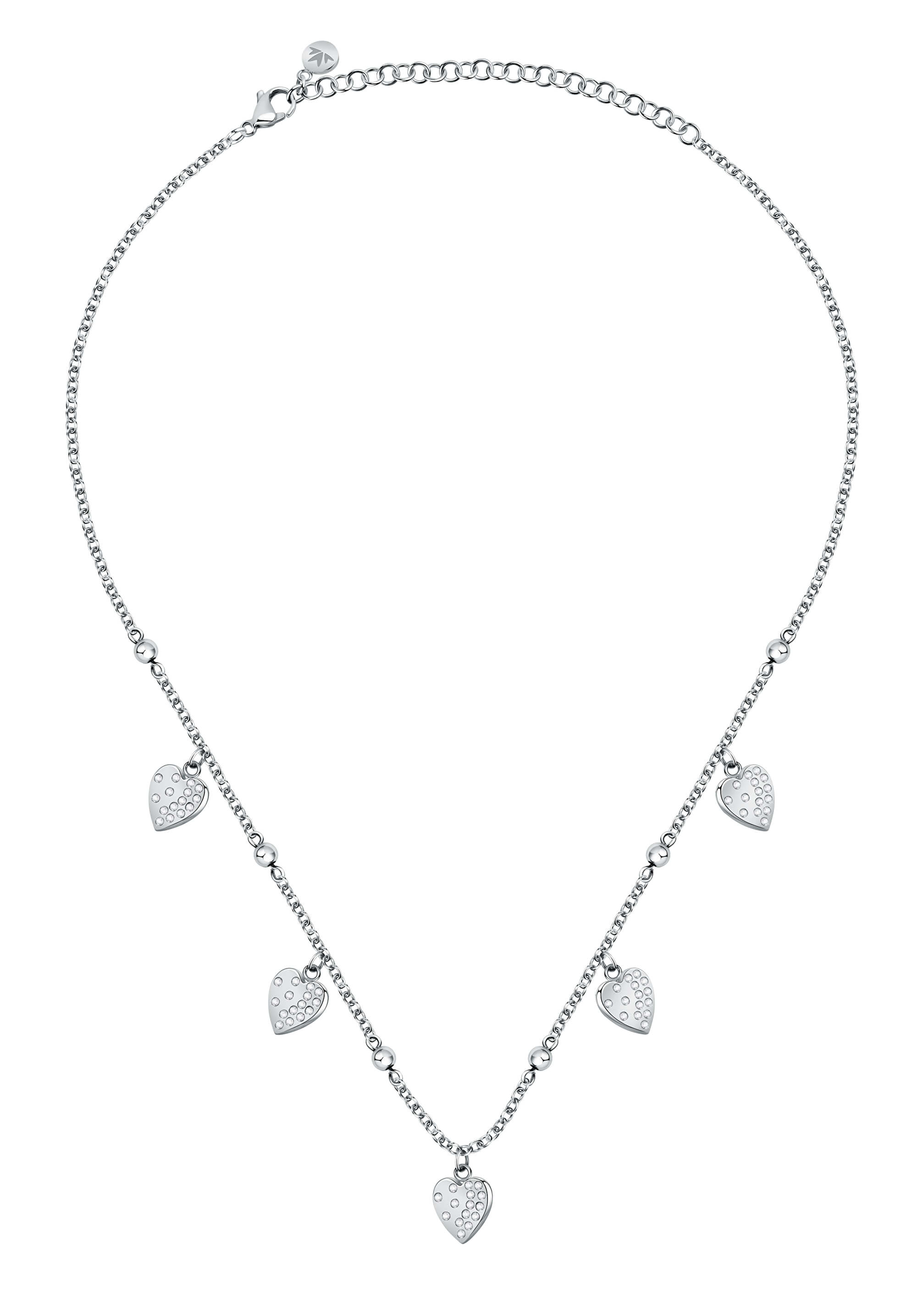 Morellato Romantický oceľový náhrdelník s kryštálmi passion SAUN02