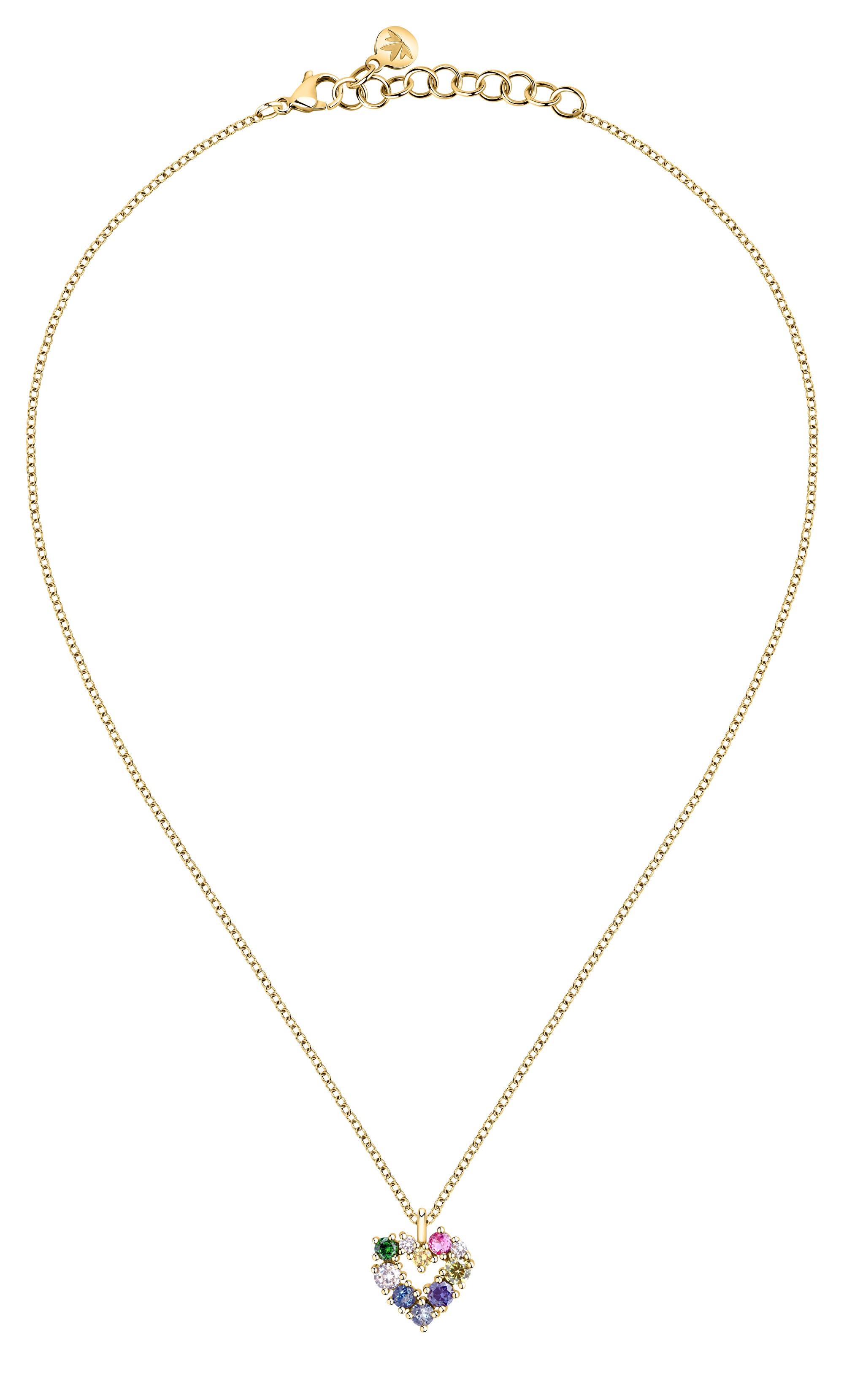 Morellato Romantický pozlátený náhrdelník so srdiečkom Colori SAVY06
