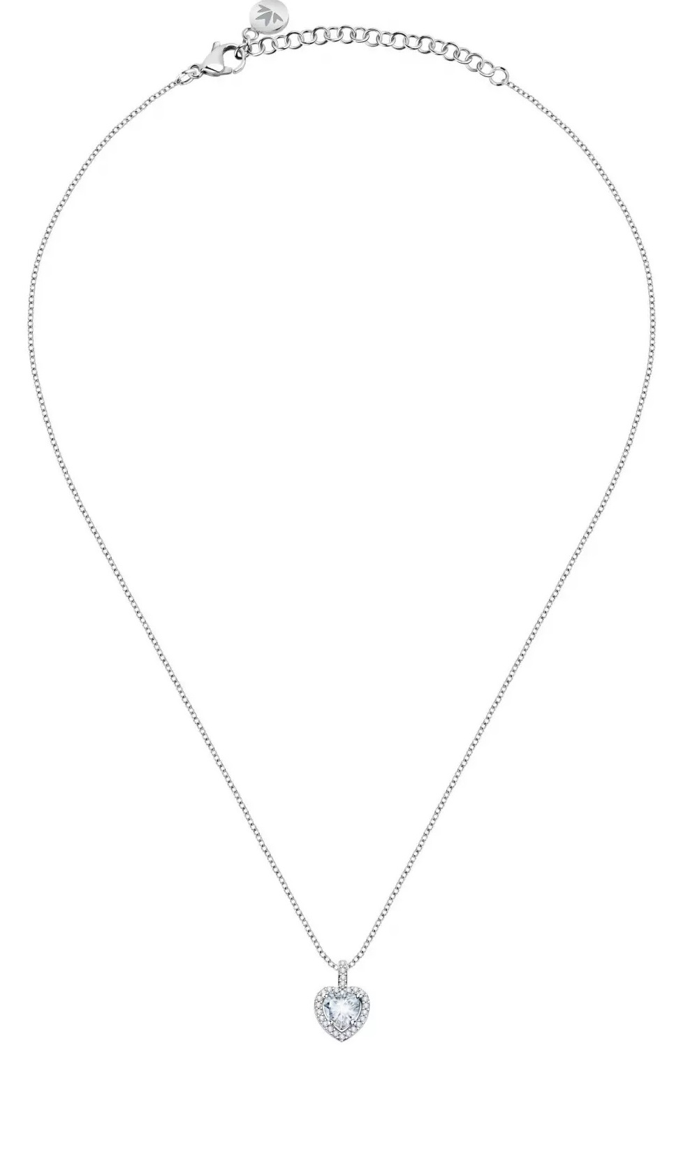 Morellato Romantický strieborný náhrdelník so srdiečkom Tesori SAVB02 (retiazka, prívesok)