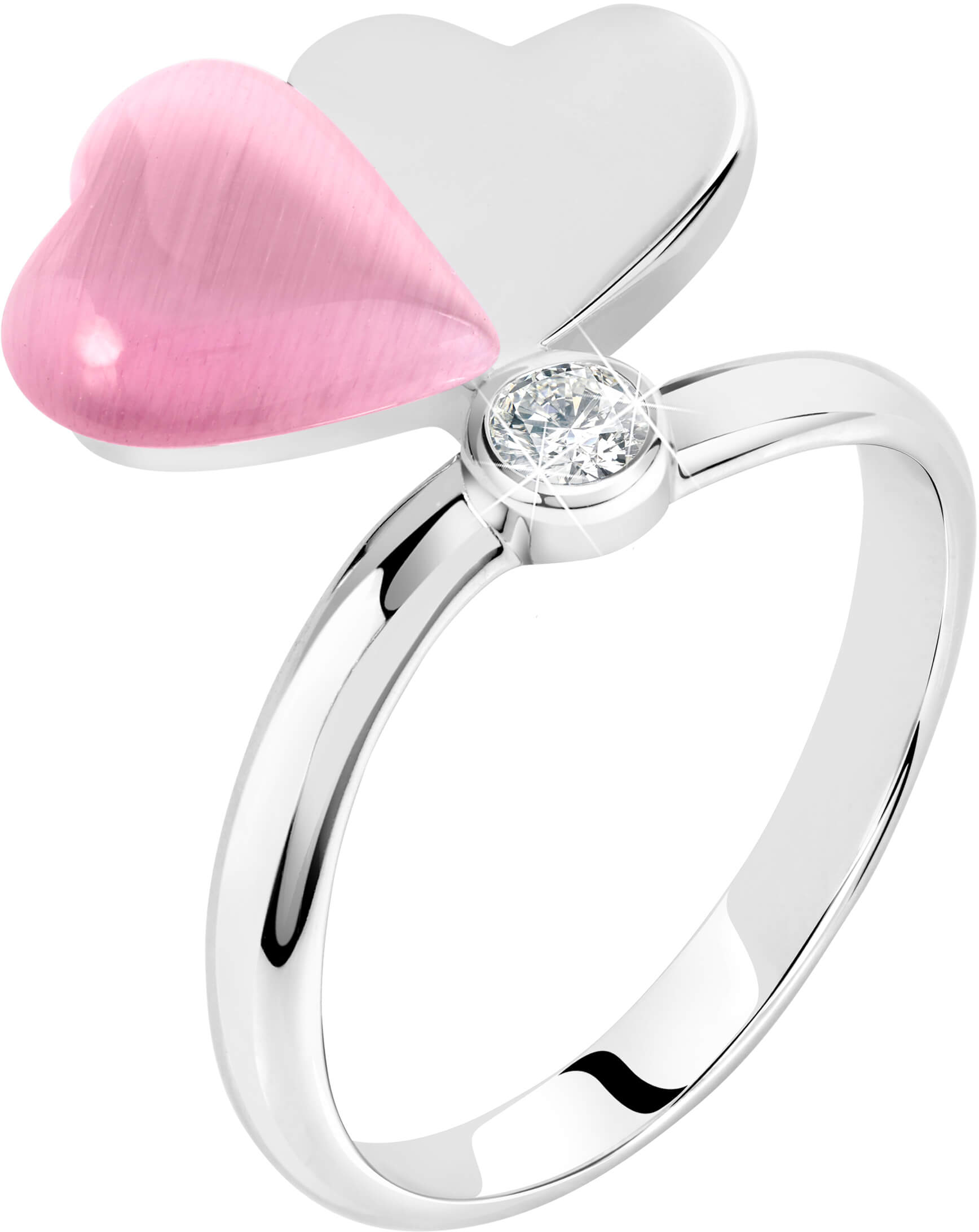 Morellato Romantický stříbrný prsten s kočičím okem Cuore SASM12 54 mm