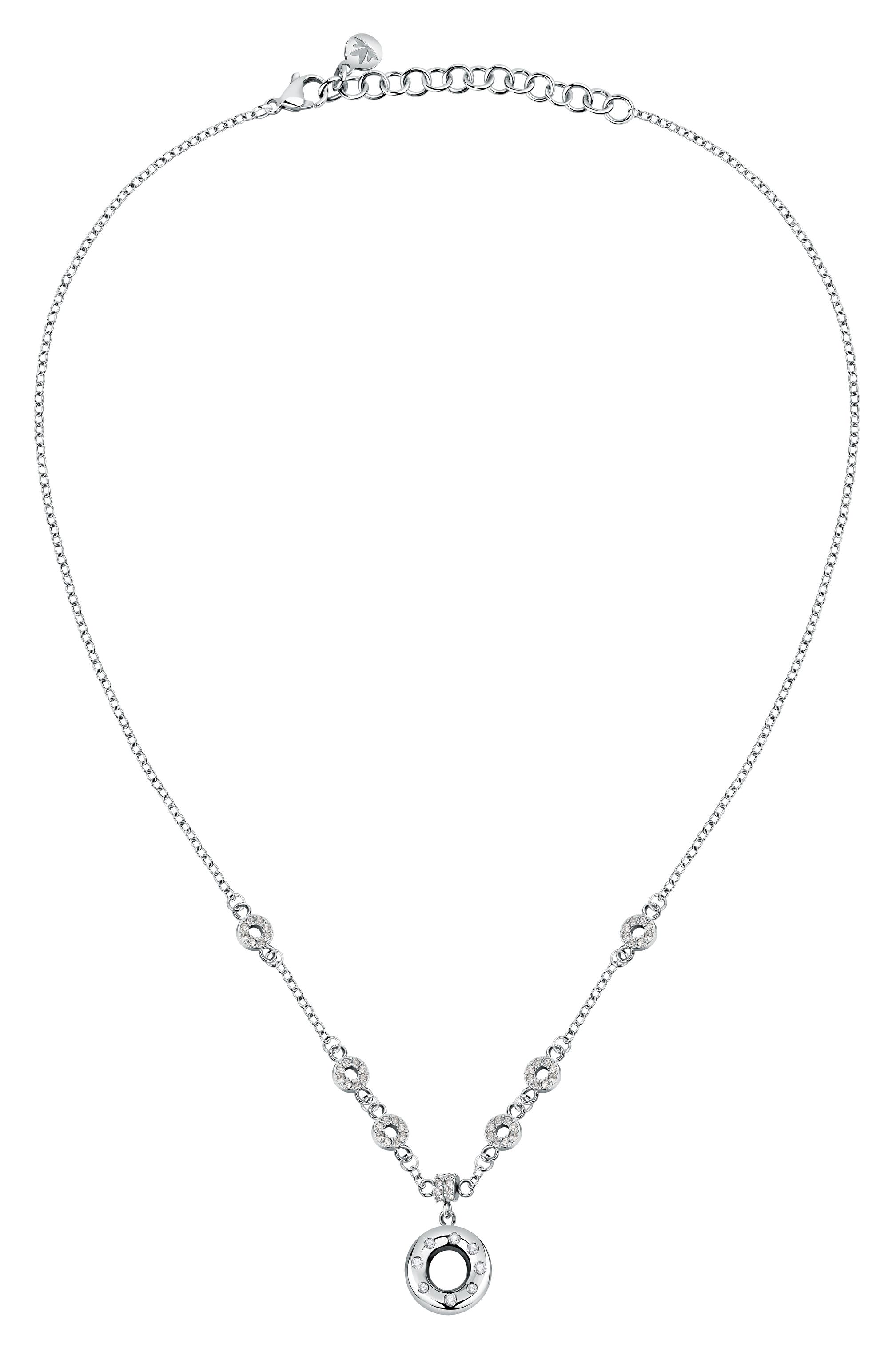 Morellato -  Třpytivý ocelový náhrdelník s krystaly Bagliori SAVO04